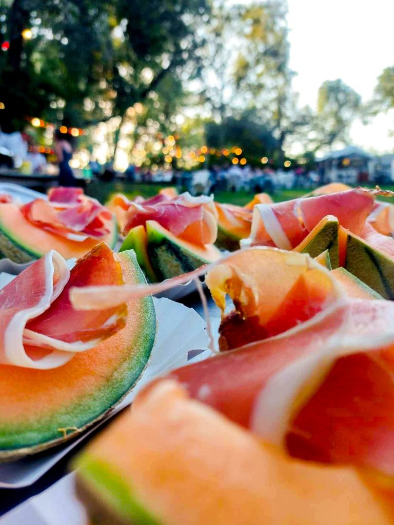 Melon et jambon de pays