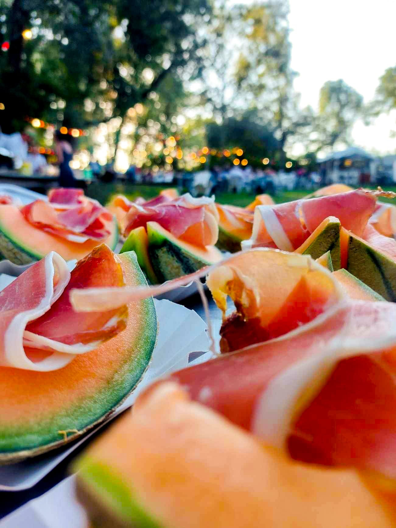 Melon et jambon de pays
